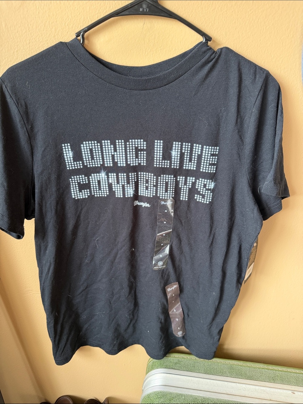 Wrangler Black "Long Live Cowboys" Short Sleeve Tee